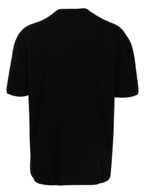 Pletené tričko s kulatým výstřihem Hevo černé