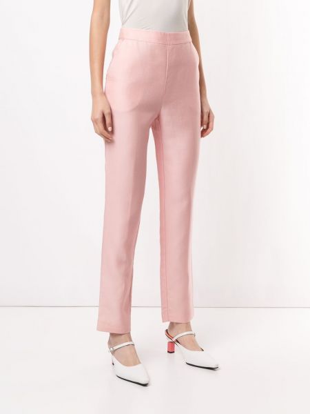 Hedvábné kalhoty Macgraw růžové