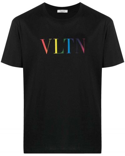 Camiseta con estampado Valentino negro