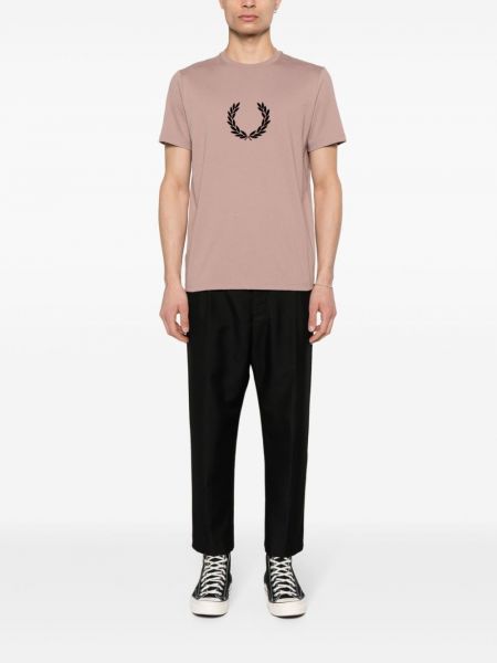 Kokvilnas t-krekls Fred Perry rozā