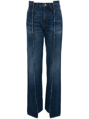 Asymmetrische straight jeans Victoria Beckham blau