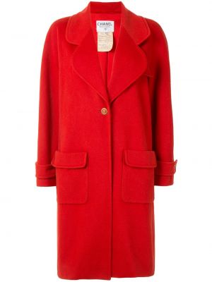 Abrigo con botones Chanel Pre-owned rojo