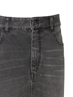 Bavlnená džínsová sukňa Isabel Marant čierna