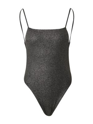 Меланжов бански Calvin Klein Swimwear черно