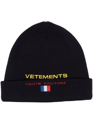 Σκούφος με κέντημα Vetements μπλε