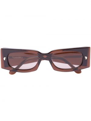 Okulary przeciwsłoneczne relaxed fit Nanushka brązowe