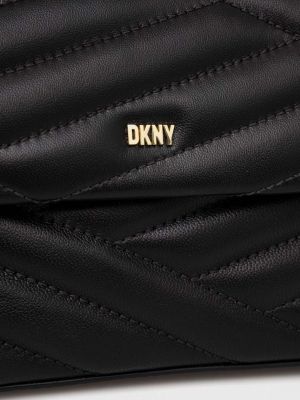 Кожаная сумка через плечо Dkny черная
