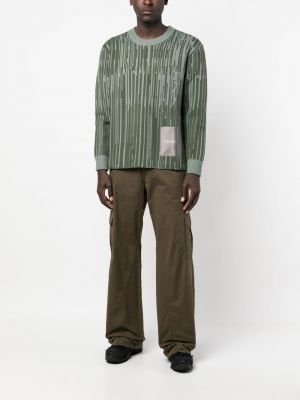 Abstrakter gestreifter pullover A-cold-wall* grün
