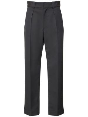 Vlněné kalhoty Lemaire šedé