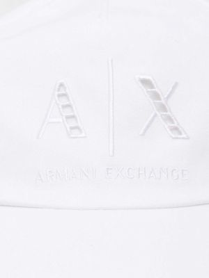 Pamučna kapa Armani Exchange bijela