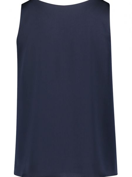 Атласная блузка с v-образным вырезом Vera Mont синяя