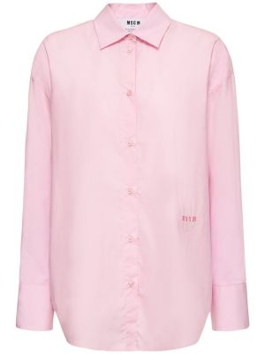 Bavlněná košile Msgm růžová