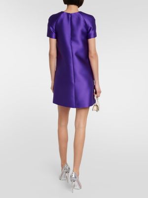 Mini robe en satin Valentino violet