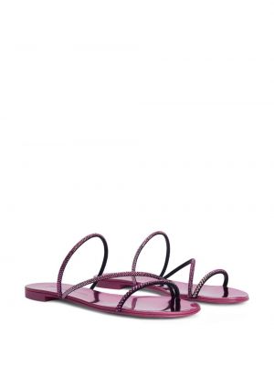 Kristallidega sandaalid Giuseppe Zanotti roosa