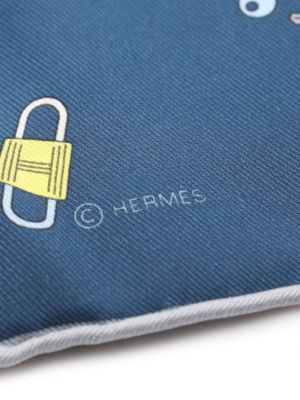 Jedwabny pasek Hermès Pre-owned niebieski