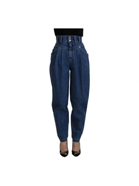 Jeansy relaxed fit Dolce And Gabbana niebieskie