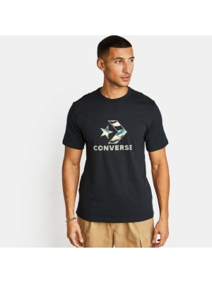 Chemise en coton en jersey à motif étoile Converse noir