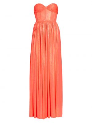 Платье без бретелек Florence с эффектом металлик Bronx and Banco, розовый