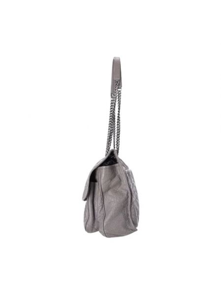 Bolsas grandes de cuero retro Yves Saint Laurent Vintage gris