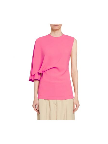 Bluzka asymetryczna Stella Mccartney różowa