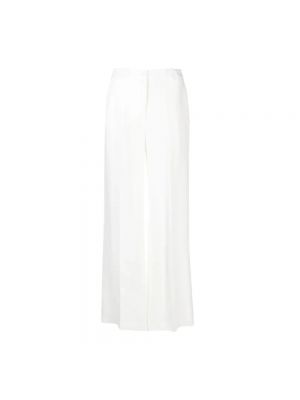 Lniane proste spodnie Parosh białe