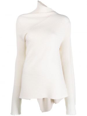 Asymetrický sveter z merina Marques'almeida biela