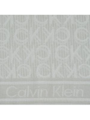 Žakárový šátek Calvin Klein šedý