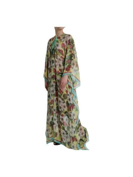 Jedwabna sukienka długa Dolce And Gabbana