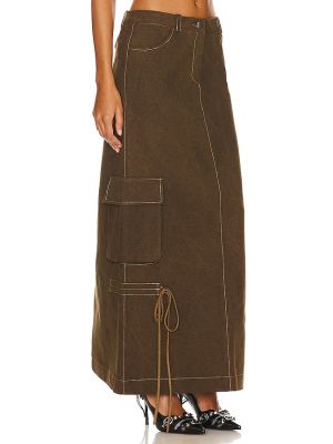 Falda larga Lado Bokuchava marrón
