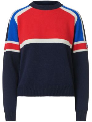 Sweter wełniany z kaszmiru Fusalp niebieski