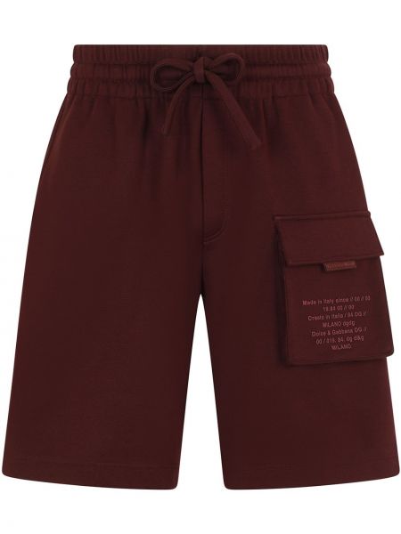 Pantalones cortos cargo con cordones Dolce & Gabbana rojo
