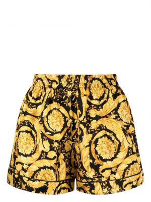 Pantaloncini con stampa Versace giallo