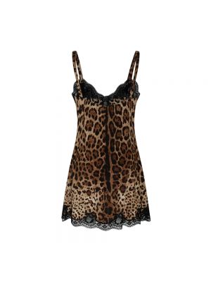 Mini vestido con estampado leopardo Dolce & Gabbana