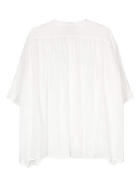 Hemd mit plisseefalten Semicouture weiß