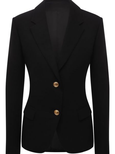 Шелковый пиджак Valentino черный