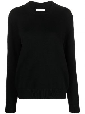 Кашмирен пуловер с кръгло деколте Jil Sander черно