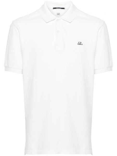 Pamučna polo majica C.p. Company bijela