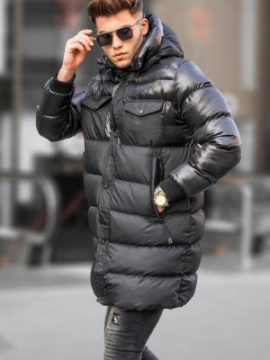 Kabát s kapucí s kapsami Madmext černý