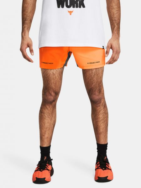 Trainings-sport shorts mit print Under Armour orange