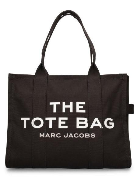 Borsa shopper di cotone Marc Jacobs nero