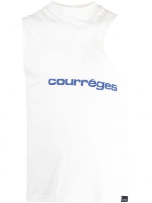 Asymmetrisk tanktop Courreges hvid