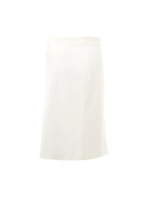 Spódnica midi z wiskozy Lardini biała