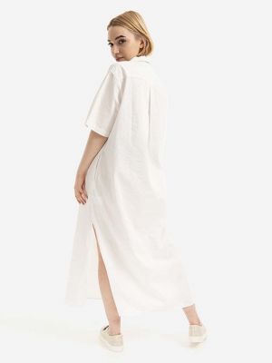 Oversized bavlněné midi šaty Wood Wood bílé
