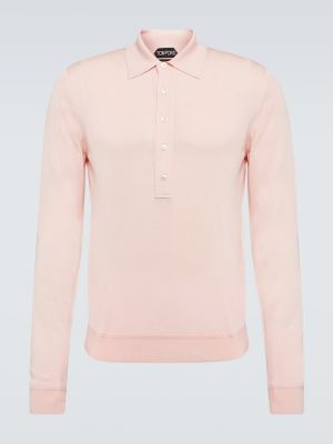 Džersis polo marškinėliai Tom Ford rožinė