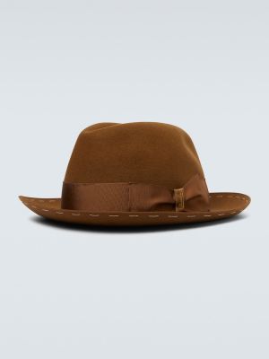 Sombrero de fieltro Borsalino marrón