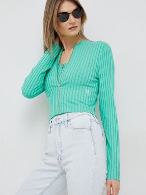 Дънков елек Calvin Klein Jeans зелено