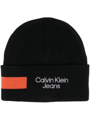 Bonnet brodé en tricot Calvin Klein
