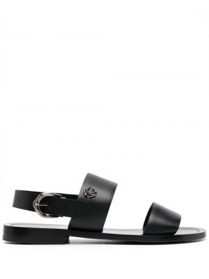 Kožené sandály Roberto Cavalli černé