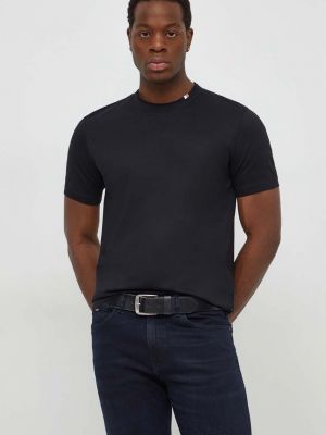 Bavlněné tričko Boss černé