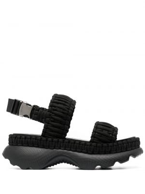 Pletené sandále Moncler čierna